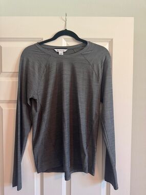 Athleta Women’s Long-Sleeve Crew Neck Shirt - Heather Gray
